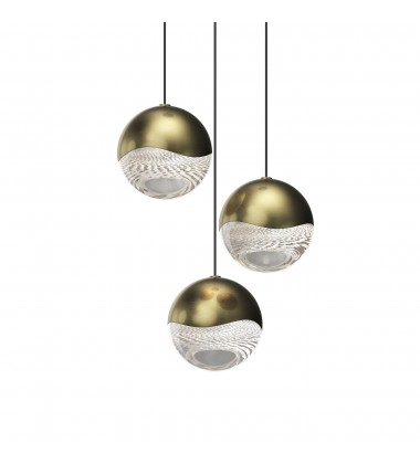  3-Light Round Large LED Pendant- (2914.14-LRG) -Sonneman