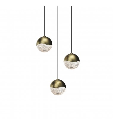 3-Light Round Small LED Pendant- (2914.14-SML) -Sonneman