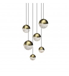  6-Light Round Assorted LED Pendant- (2915.14-AST) -Sonneman