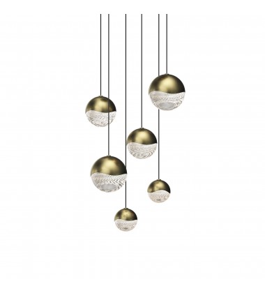  6-Light Round Assorted LED Pendant- (2915.14-AST) -Sonneman