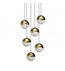 6-Light Round Large LED Pendant- (2915.14-LRG) -Sonneman