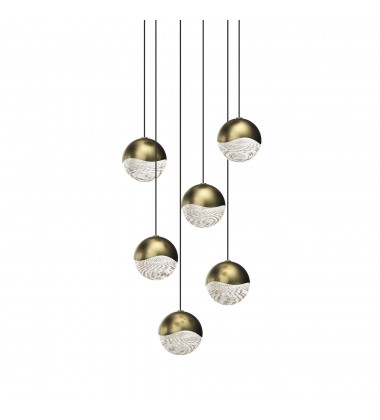  6-Light Round Medium LED Pendant- (2915.14-MED) -Sonneman