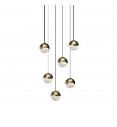  6-Light Round Small LED Pendant- (2915.14-SML) -Sonneman