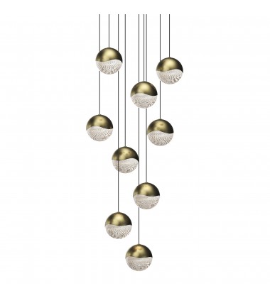 9-Light Round Large LED Pendant- (2916.14-LRG) -Sonneman