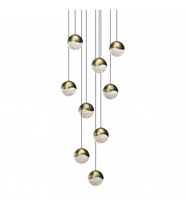  9-Light Round Medium LED Pendant- (2916.14-MED) -Sonneman