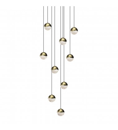  9-Light Round Small LED Pendant- (2916.14-SML) -Sonneman