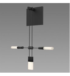  Suspenders® Standard Single Sconce with Etched Chiclet Cluster Luminaire (S1L02K-JFXXXX12-HC02)
