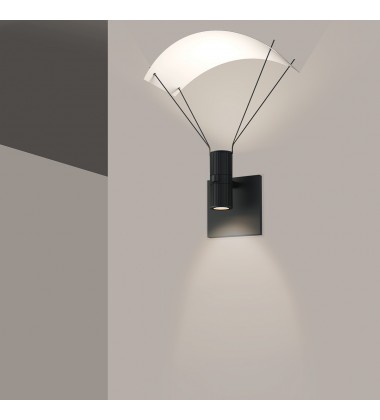 Standard Single Sconce with Bar-Mounted Duplex Cylinders w/Flood Lens & Parachute Reflector- (SLS0210) -Sonneman  Standard Single Sconce with Bar-Mounted Duplex Cylinders w/Flood Lens & Parachute Reflector- (SLS0210) -Sonneman