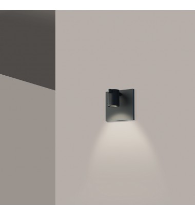 Standard Single Sconce with Bar-Mounted Single Cylinder w/Flood Lens- (SLS0214) -Sonneman  Standard Single Sconce with Bar-Mounted Single Cylinder w/Flood Lens- (SLS0214) -Sonneman