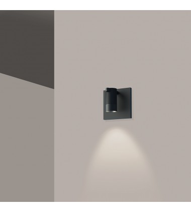 Standard Single Sconce with Bar-Mounted Single Cylinder w/Snoot Flood Lens- (SLS0215) -Sonneman  Standard Single Sconce with Bar-Mounted Single Cylinder w/Snoot Flood Lens- (SLS0215) -Sonneman
