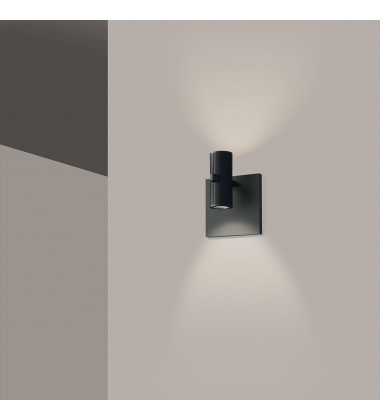 Standard Single Sconce with Bar-Mounted Duplex Cylinders w/Flood Lenses- (SLS0216) -Sonneman  Standard Single Sconce with Bar-Mounted Duplex Cylinders w/Flood Lenses- (SLS0216) -Sonneman
