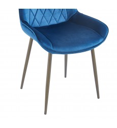  Blue Velvet Chair with Gold legs(WV-C0862BG)
