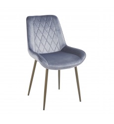  Grey Velvet Chair with Gold legs(WV-C0861GG)