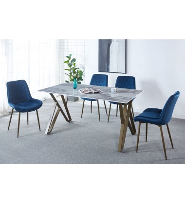  Tempered Glass Rectangle Dining Table(WV-D326G63X35)