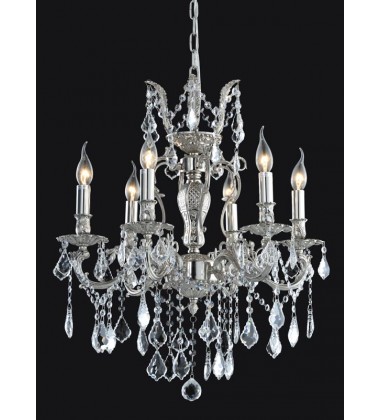 6 Light crystal chandelier (E12) candelabra 40w (1125C6) 6 Light crystal chandelier (E12) candelabra 40w (1125C6)