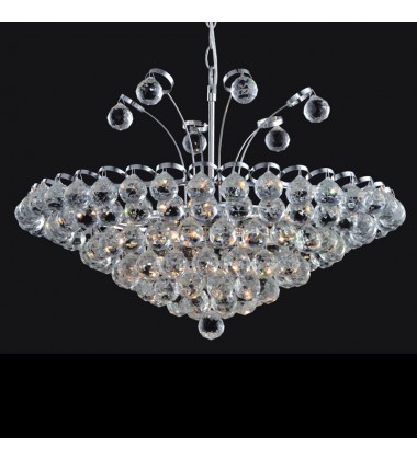  6 Light crystal chandelier (E12) candelabra 40w               (1127C6)