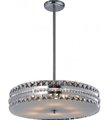 6 Light crystal pendant with diffuser (G9) 2 pin 40w (1156C6) 6 Light crystal pendant with diffuser (G9) 2 pin 40w (1156C6)