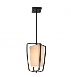  1 Light pendant with white fabric shade (E26) (1165C)