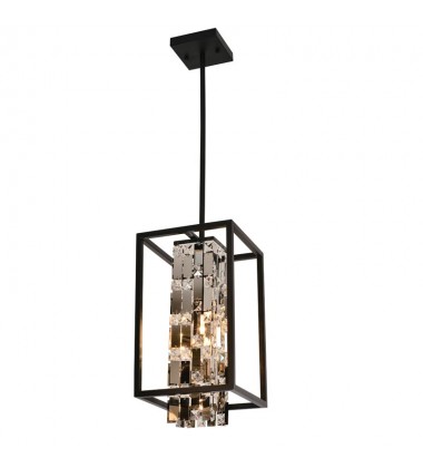  1 Light pendant  stainless steel and crystal (E26) (1166C)