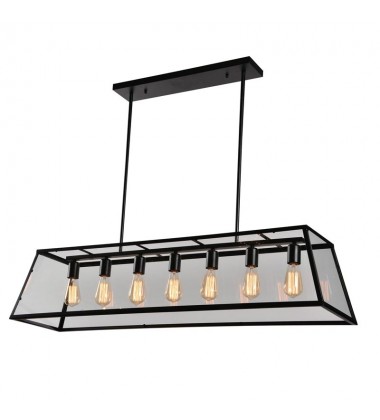 7 Light chandelier with glass shade (E26) (1171C7) 7 Light chandelier with glass shade (E26) (1171C7)