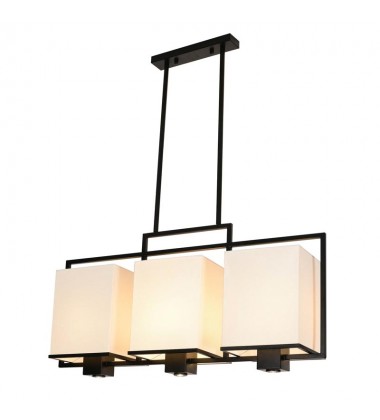  3 Light chandelier with fabric white shade (E26) (1172C3)