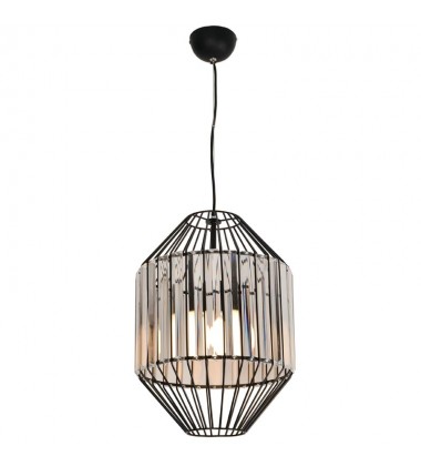  1 Light pendant with crystal black (E26) (1180C)