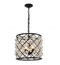 4 Light glass ball pendant black finish (E12) (1185C4) 4 Light glass ball pendant black finish (E12) (1185C4)