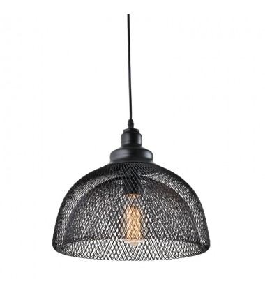  1 Light black double wire mesh pendant - medium (E26) (1196C-M)