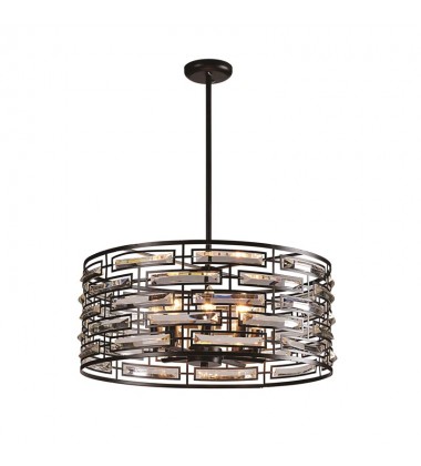  4 Light crystal chandelier black (E26) (1198C4)