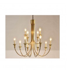  12 Light chandelier (E12) Gold   (1216C12)