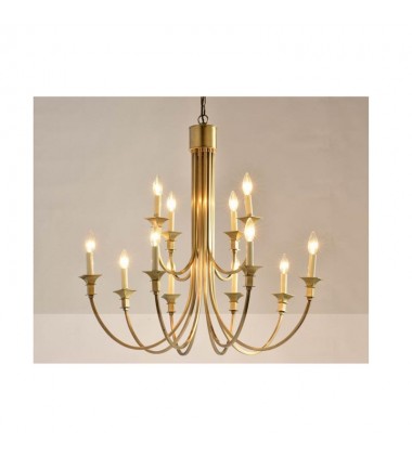  12 Light chandelier (E12) Gold   (1216C12)