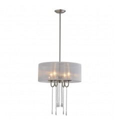  4 Light cyrstal chandelier with fabric shade (E12) (1219C4)