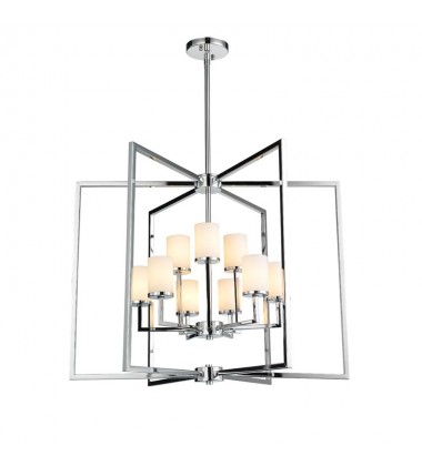  9 Light chandelier with glass shade (G9) (1223C9)
