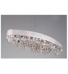  9 Light oval crystal chandelier stainless steel (G9) (1226C9)