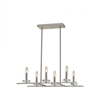  6 Light chandelier with crystal bobeche (E12) (1227C6)