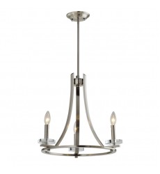  3 Light chandelier with crystal bobeche (E12) (1228C3)