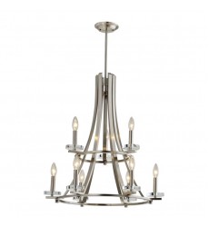  9 Light chandelier with crystal bobeche (E12)  (1228C9)