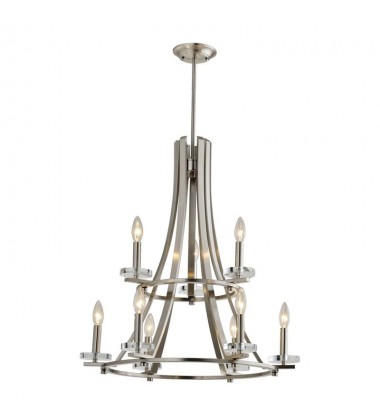 9 Light chandelier with crystal bobeche (E12) (1228C9) 9 Light chandelier with crystal bobeche (E12) (1228C9)