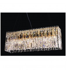  7 Light crystal rectangular chandelier (E12) (1229C7)