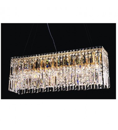  7 Light crystal rectangular chandelier (E12) (1229C7)