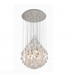 9 Light water drop glass chandelier white + clear (G9) (1231C9-WH) 9 Light water drop glass chandelier white + clear (G9) (1231C9-WH)
