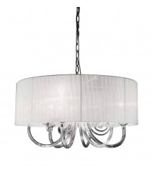  3 Light chandelier with fabric shade (E12) (1232C3)