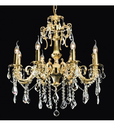 8 Light crystal chandelier Brush nickel (E12) (1236C8) 8 Light crystal chandelier Brush nickel (E12) (1236C8)