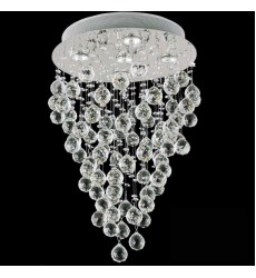  9 Light crystal flush mount chrome (GU10) (1237FM9)