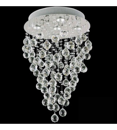 9 Light crystal flush mount chrome (GU10) (1237FM9) 9 Light crystal flush mount chrome (GU10) (1237FM9)