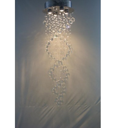 4 Light double spiral crystal flush mount (GU10) 50w (1241FM4) 4 Light double spiral crystal flush mount (GU10) 50w (1241FM4)