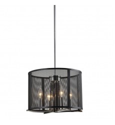 4 Light pendant with black wire mesh shade (E12) (1245C4) 4 Light pendant with black wire mesh shade (E12) (1245C4)