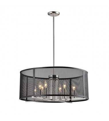 8 Light pendant with black wire mesh shade (E12) (1245C8) 8 Light pendant with black wire mesh shade (E12) (1245C8)