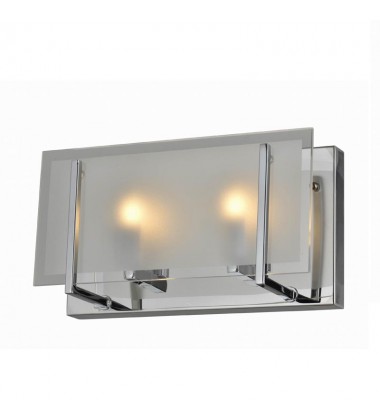 2 Light wall lamp with glass plate chrome (G9) (1250WL2) 2 Light wall lamp with glass plate chrome (G9) (1250WL2)