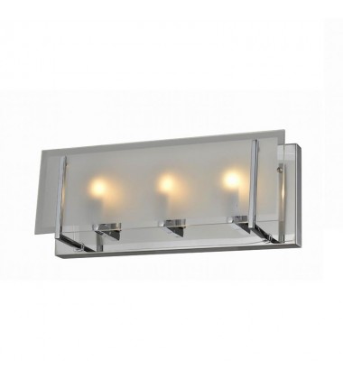  3 Light wall lamp with glass plate chrome (G9) (1250WL3)